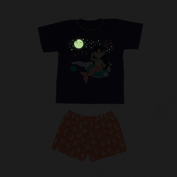 Iara - Pijama Feminino Curto que Brilha no Escuro
