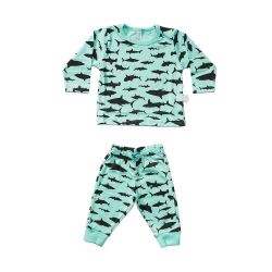 Tubarão - Pijama Masculino Longo Bebê
